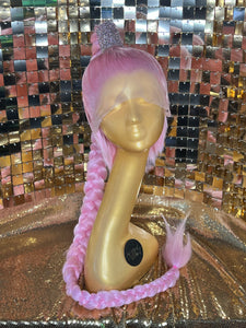 WOW - (Won’t ship until 18/06) Rhinestoned Braided Diva - Baby Pink (Custom Styled)